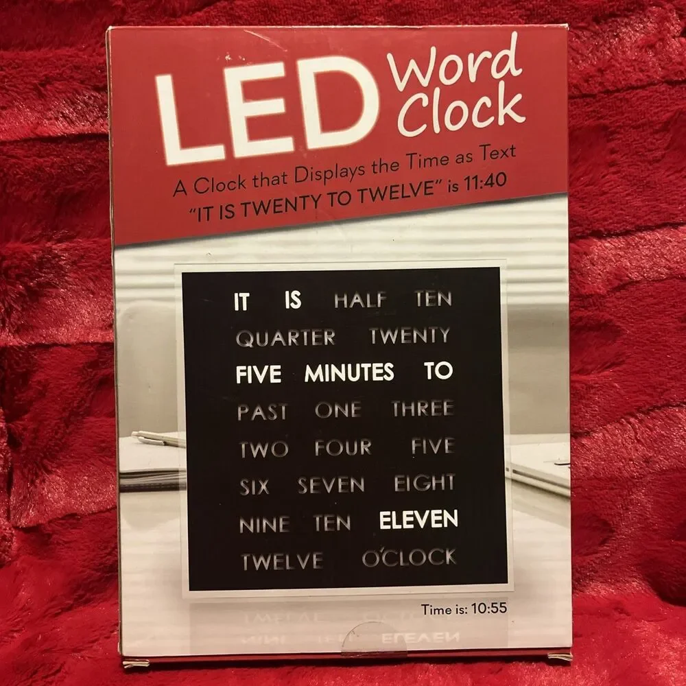 Tech Tool LED Word Clock Displays Time As Text
